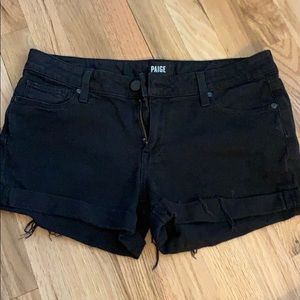 Paige black jean shorts